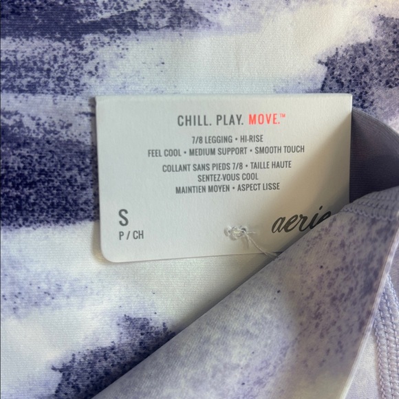 Aerie Purple and White Artistic Leggings - Picture 3 of 6